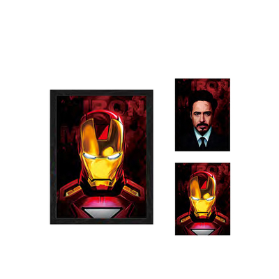 Anime Lenticulaire Marvel Affiches 2 personnages changeant d'image Manga 3D Affiche à déplier Décoration murale