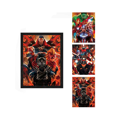 Affiche 3D d'animation en gros Marvel Affiche 3D lenticulaire Décoration murale Impression 3D Affiche d'animation en changeant d'image