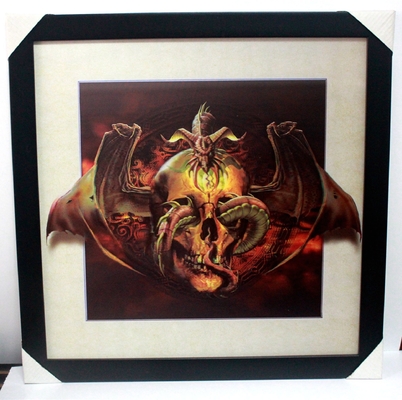 Impression d'affiches en 3D PET Lenticulaire personnalisée Peinture 3D avec cadre PS noir pour la décoration intérieure