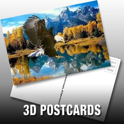 Statut de la négociation Lire échoué Cartes postales lenticulaires 3D pour le marché