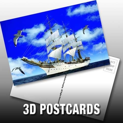 Cadeaux souvenirs Cartes postales 3D Cartes de déménagement pour bâtiments emblématiques Paysage