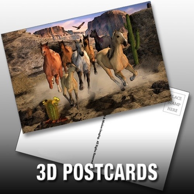 Statut de la négociation Lire échoué Cartes postales lenticulaires 3D pour le marché