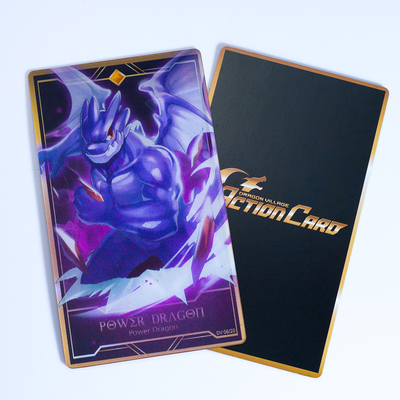 Impression en couleur complète carte lenticulaire personnalisée en PET carte d'impression 3D
