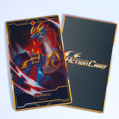 Impression en couleur complète carte lenticulaire personnalisée en PET carte d'impression 3D