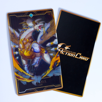 Impression en couleur complète carte lenticulaire personnalisée en PET carte d'impression 3D