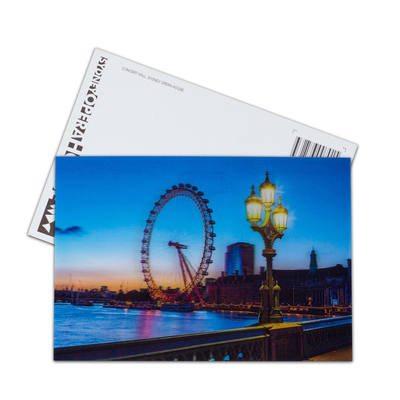 Les montagnes russes Les parcs de lenticules 3D Motion Card Souvenir Carte cadeau Les films en mouvement 3d