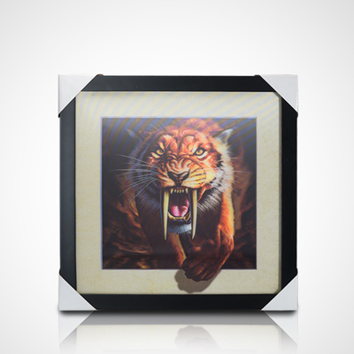 Impression d'affiches en 3D PET Lenticulaire personnalisée Peinture 3D avec cadre PS noir pour la décoration intérieure
