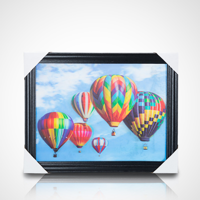 Affiche 3D de peinture lenticulaire PET 30*40cm Affiche 5D lenticulaire tigres Peinture 3D avec cadre noir pour la décoration de la maison
