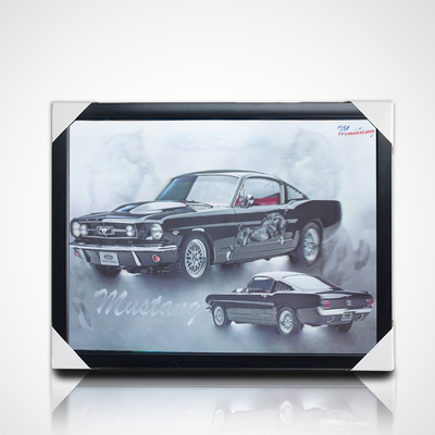 Impression d'affiches en 3D PET Lenticulaire personnalisée Peinture 3D avec cadre PS noir pour la décoration intérieure