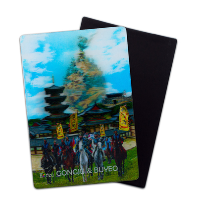 Cadeau de souvenir de château de repère aimants lenticulaires 3D pour les promotions
