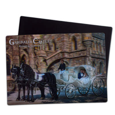 Cadeau de souvenir de château de repère aimants lenticulaires 3D pour les promotions