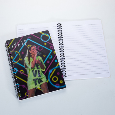 fournitures de papeterie personnalisé A4/A5/A6 taille 3D PP/PET lenticulaire d'impression couverture Sprial papier reliant Exercice de cahier