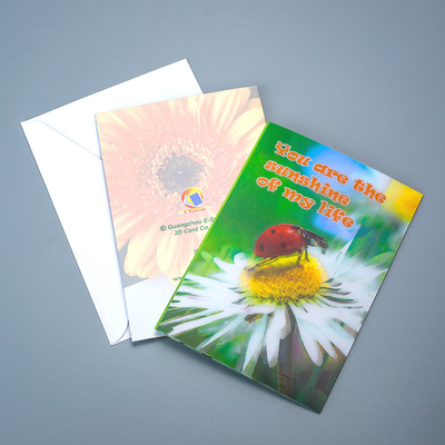 Vente à chaud de l'usine Impression lenticulaire 3D personnalisée Kpop Carte postale / carte de visite