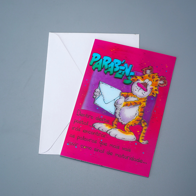 Personnalisé 2 Images Flip Drôle Lenticulaire 3D Image Carte de voeux Cadeau Lenticulaire 3D Carte