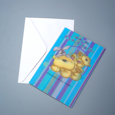 Nouveau style Impression 3D Lenticulaire Lenticulaire feuille Lenticulaire Carte de vœux