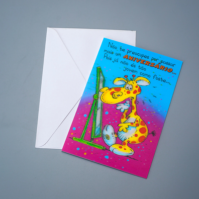 Carte de vœux personnalisée de haute qualité colorée en relief de papier d'or timbre merci pour les cadeaux