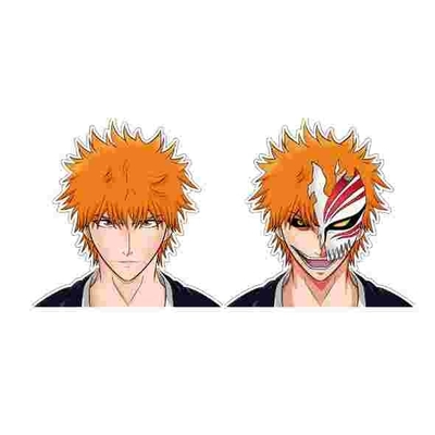 Autocollant d'anime imperméable à l'eau pour les épingles à rayures d'air Iguro Obanai Demon Slayer 3D Autocollant pour ordinateur portable