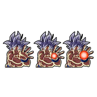 Autocollant de dessin animé imperméable à l'eau DBZ Vegeta Changing Flips Autocollant de voiture d'animation Lenticulaire