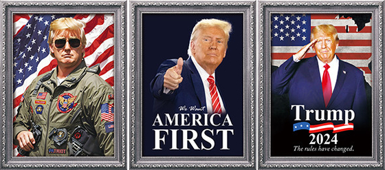 TRUMP conçoit l'impression personnalisée 3D PET affiche lenticulaire Impression lenticulaire 3D
