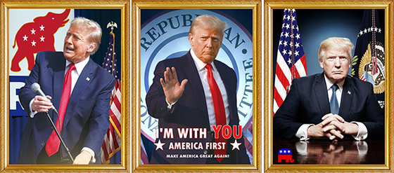 TRUMP conçoit l'impression personnalisée 3D PET affiche lenticulaire Impression lenticulaire 3D