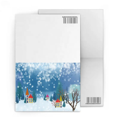 Cartes de vœux 3D en forme de lentille pour la célébration de Noël