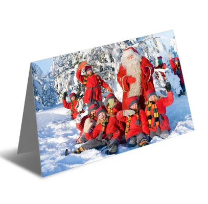 Cartes de vœux 3D en forme de lentille pour la célébration de Noël