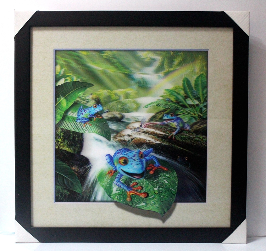 40 X 40 cm 3D Lenticulaire Flip Picture en gros / Impression 3D personnalisée de lenticules Affiche 3D Lenticulaire Photo avec animal