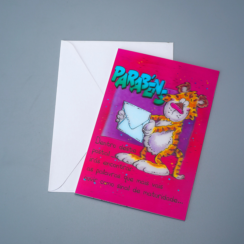 Personnalisé 2 Images Flip Drôle Lenticulaire 3D Image Carte de voeux Cadeau Lenticulaire 3D Carte