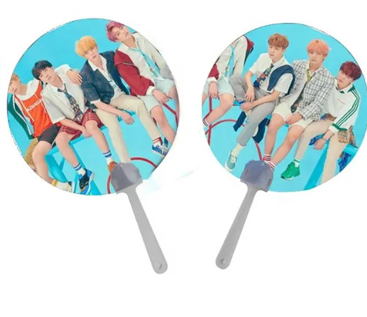 Animation 3D lenticulaire personnalisée Corée KPOP Idol Flip 3d Ventilateur à main en tissu transparent Ventilateur à main pour cadeaux