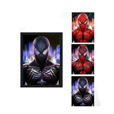 Anime Lenticulaire Marvel Affiches 2 personnages changeant d'image Manga 3D Affiche à déplier Décoration murale