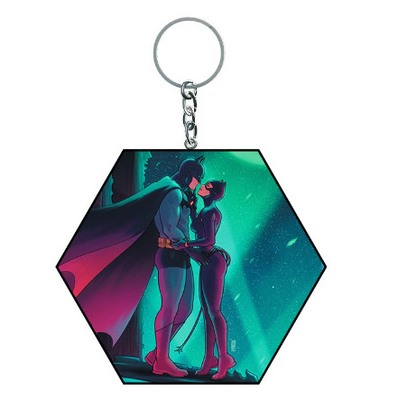 Caractéristique d'animation personnalisée de bricolage porte-clés acrylique double face en acier inoxydable avec impression UV Méthode d'impression à 6 couleurs