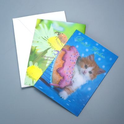 Vente à chaud de l'usine Impression lenticulaire 3D personnalisée Kpop Carte postale / carte de visite