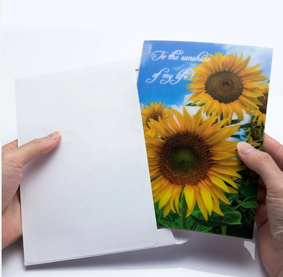 Carte d'anniversaire de Noël en 3D avec enveloppe carte postale lenticulaire